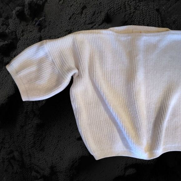 VTG San Miguel White Cable Knit 100% Cotton Oversized Sweater Medium - Picture 7 of 15